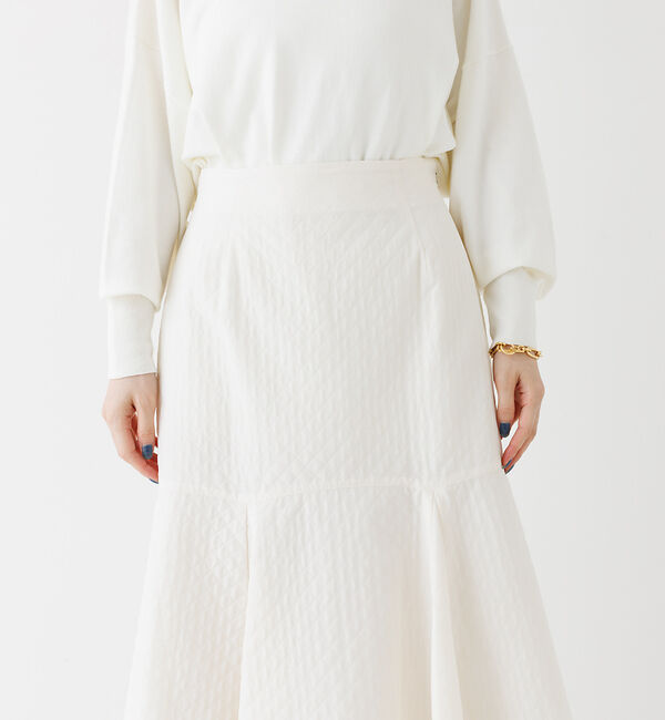 Rouge vif「キルトジャガード フレアスカート」|スカート|