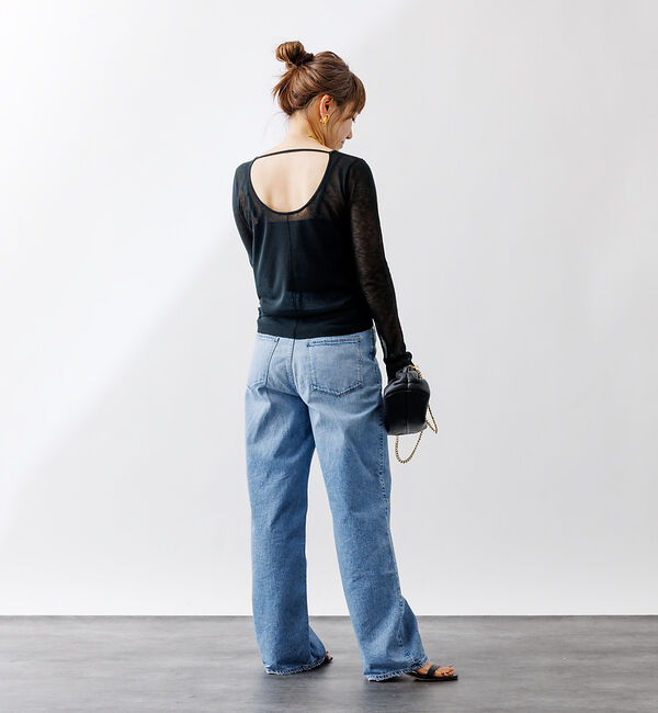 Rouge vif「バックデザインハイゲージシアーニットプルオーバー」|ニット・セーター|