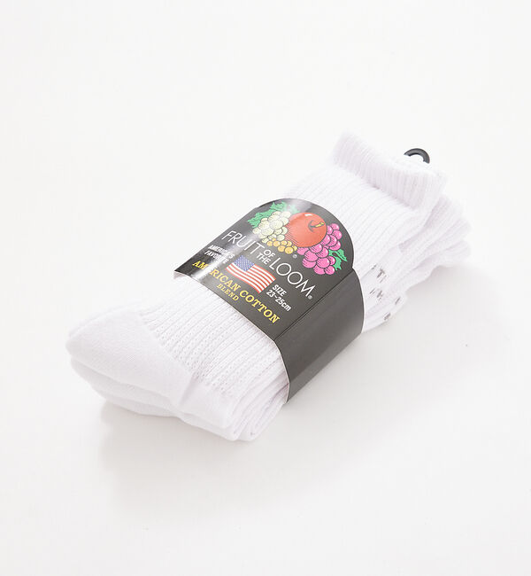 Rouge vif「【FRUIT OF THE LOOM】ソックス/靴下 3Pセット / 無地 /」|ソックス|