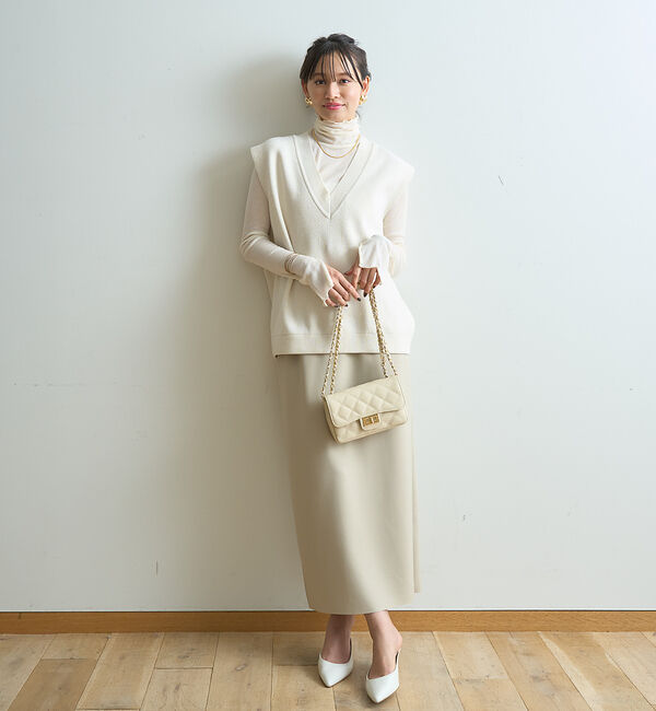 Rouge vif「モールニット片畔ベスト」|ベスト・ジレ|