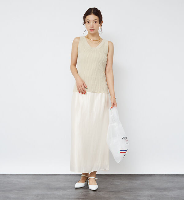 Rouge vif「【3サイズ展開】ソフトグリッターＩラインスカート」|スカート|