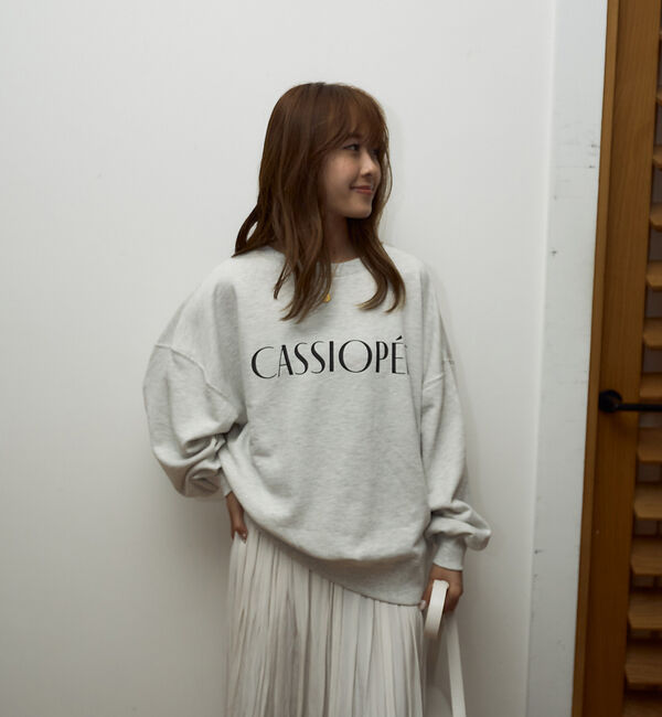 Rouge vif「【一部店舗限定】ドロップショルダーロゴスウエット（CASSIOPEE）」|スウェット・ジャージ|