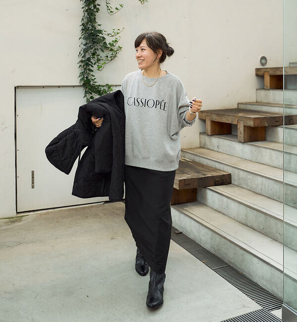 Rouge vif「【一部店舗限定】ドロップショルダーロゴスウエット（CASSIOPEE）」|スウェット・ジャージ|