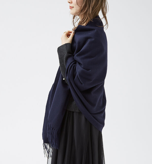 Rouge vif「カシミヤ大判無地ストール」|マフラー|