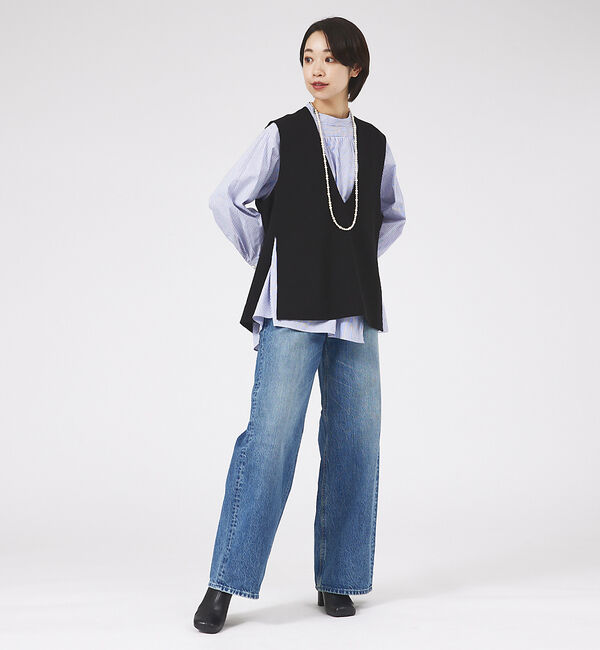 qualite「【セットアップ対応】ダブルクロススリットジレ」|ベスト・ジレ|