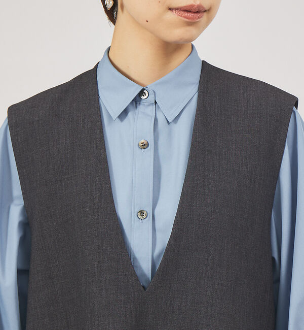 qualite「【セットアップ対応】ダブルクロススリットジレ」|ベスト・ジレ|