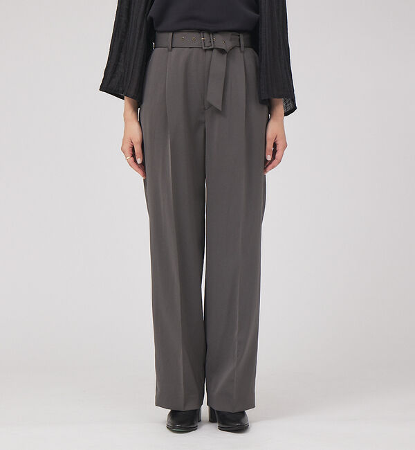 qualite「【セットアップ対応】ダルサテンワイドパンツ」|その他|