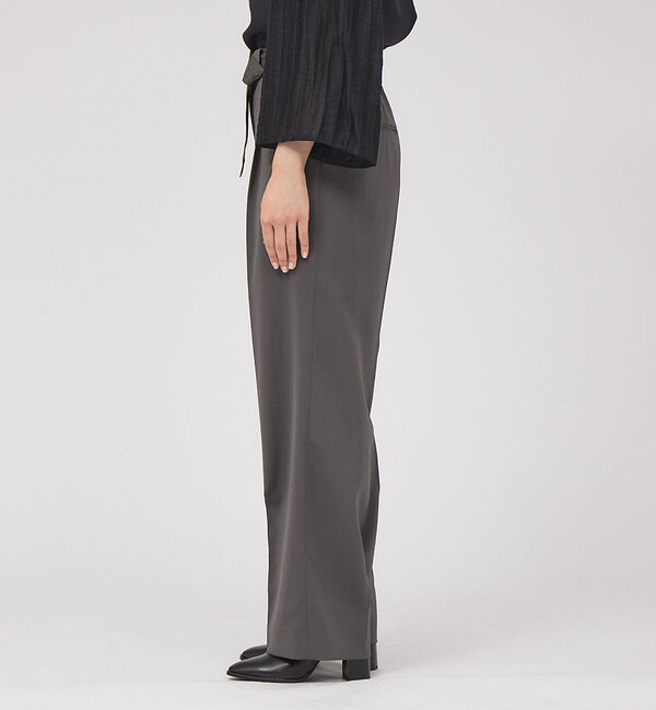 qualite「【セットアップ対応】ダルサテンワイドパンツ」|その他|