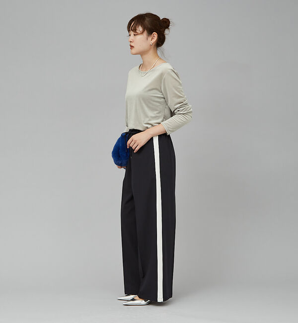 qualite「サイドラインストレートパンツ」|その他|