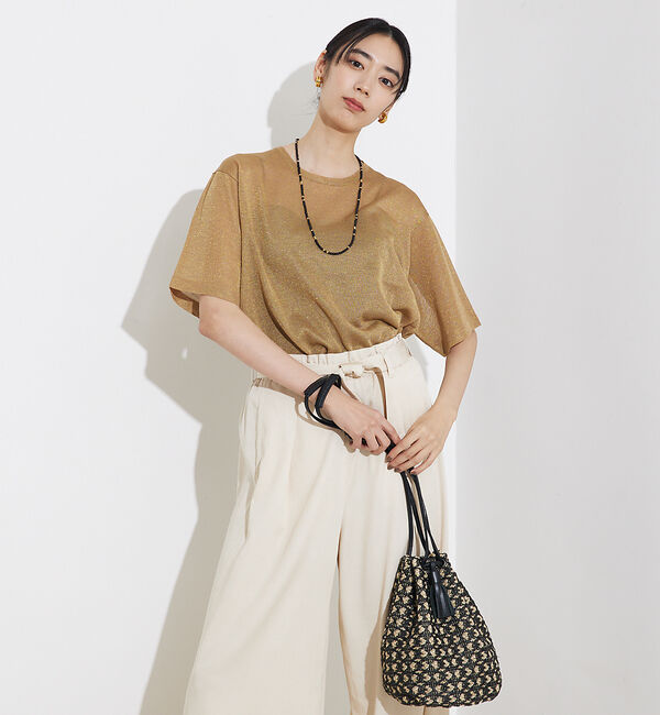 qualite「シャイニーニットT」|Tシャツ・カットソー|