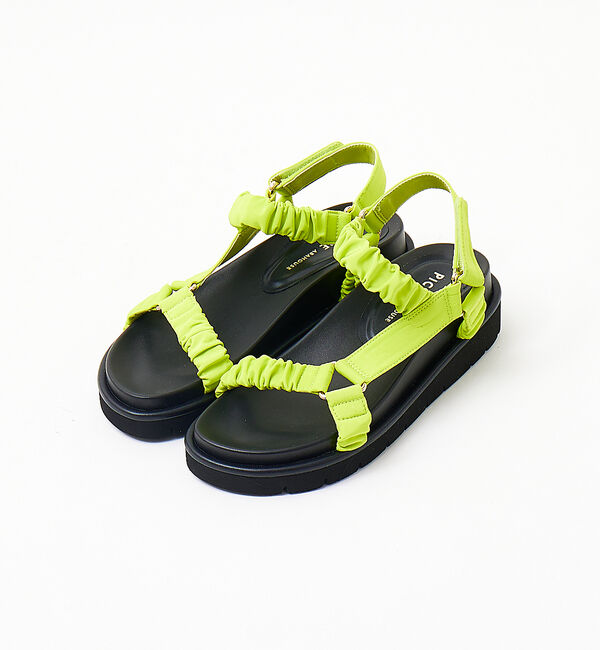 AU BANNISTER「ギャザーベルト フットベッドサンダル」|サンダル|