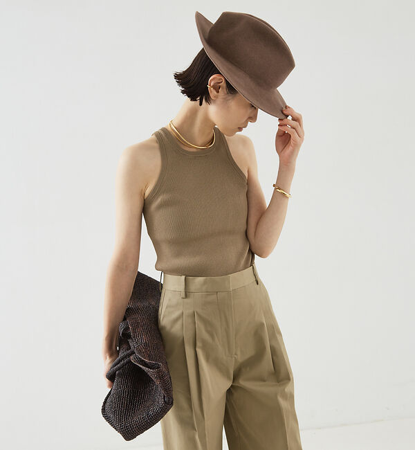 The Store by C' 「【COCUCA】アメスリリブタンクトップ」|キャミソール|ブラウン