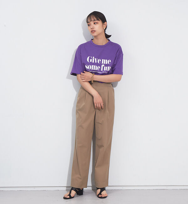 NOMINE「後ろゴムハイウエストタックパンツ」|スラックス|