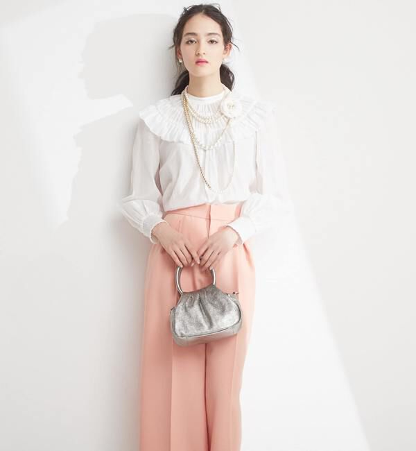 TIARA「フリルネックブラウス」|シャツ・ブラウス|