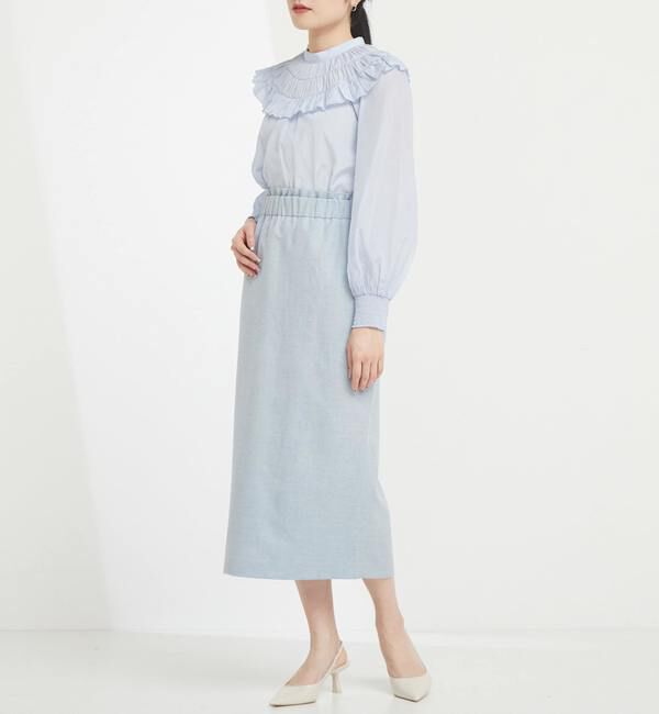 TIARA「フリルネックブラウス」|シャツ・ブラウス|