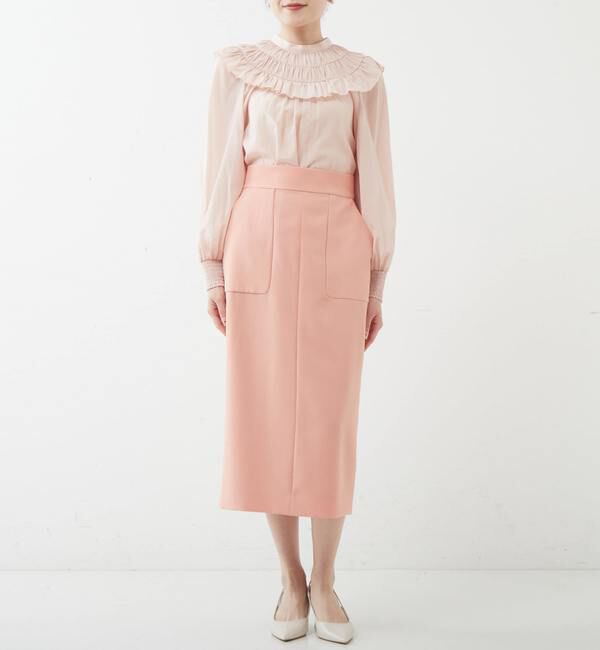 TIARA「フリルネックブラウス」|シャツ・ブラウス|