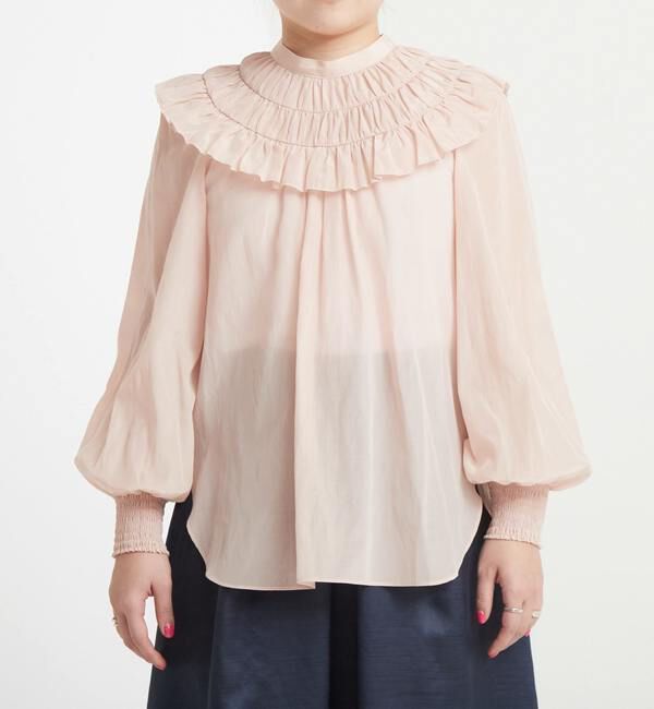 TIARA「フリルネックブラウス」|シャツ・ブラウス|