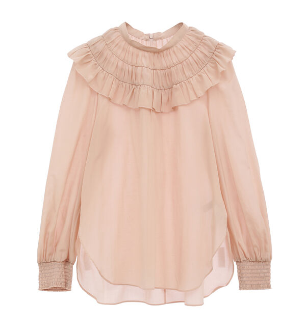 TIARA「フリルネックブラウス」|シャツ・ブラウス|