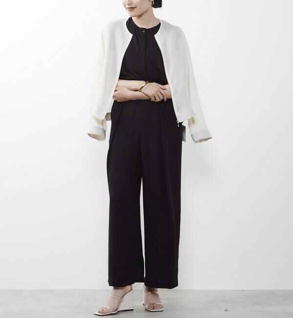 TIARA「タックフレアパンツ」|スラックス|