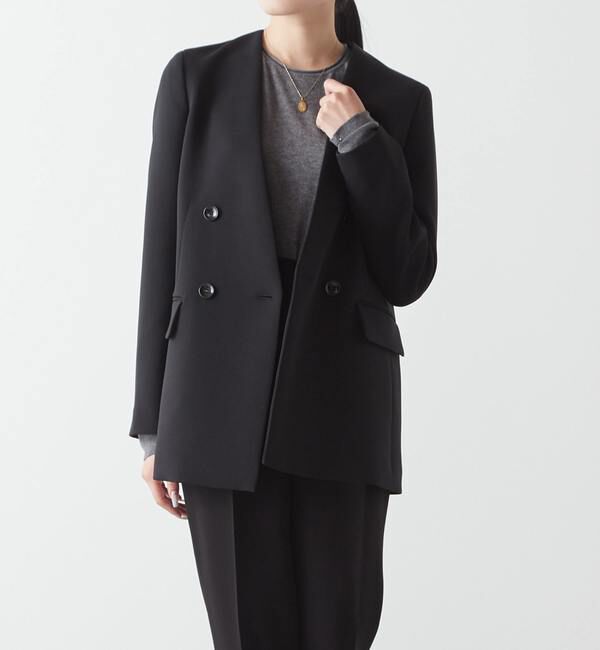 Liesse「ノーカラージャケット」|ノーカラージャケット|ブラック