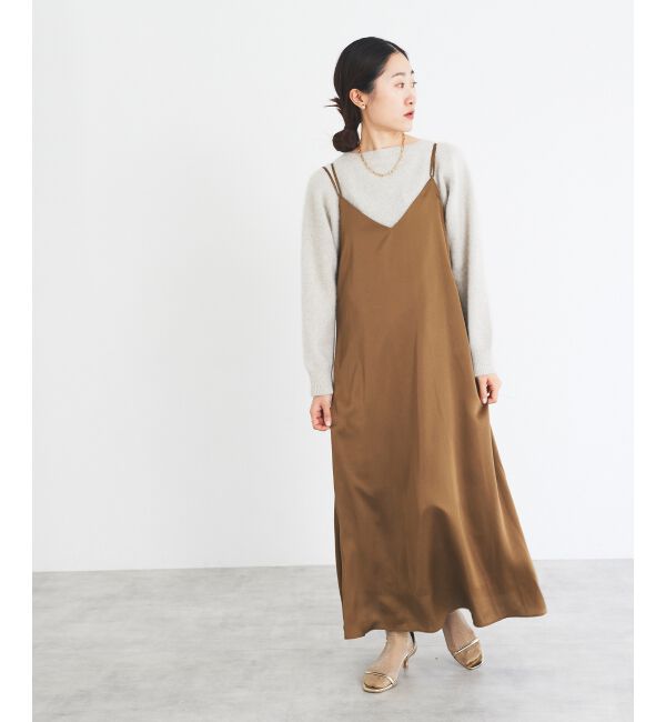 le.coeur blanc「サテンキャミワンピース」|ワンピース|