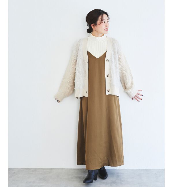 le.coeur blanc「サテンキャミワンピース」|ワンピース|