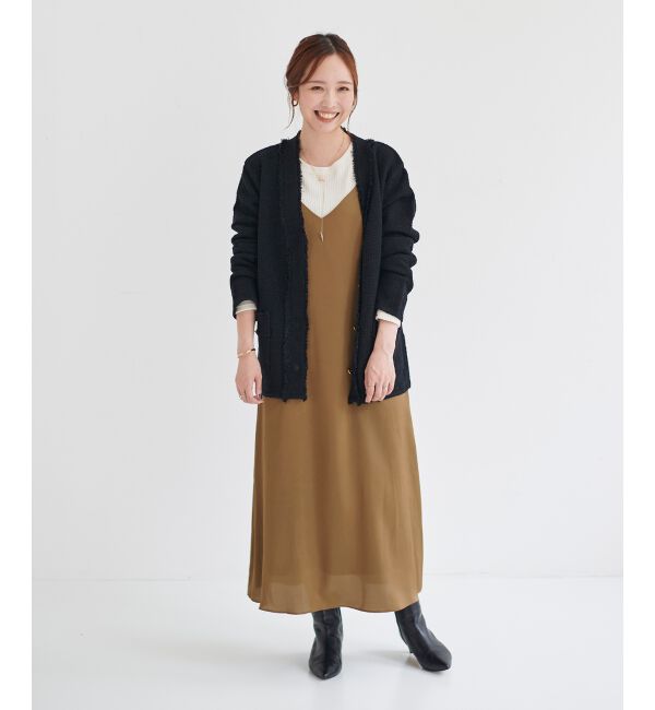 le.coeur blanc「サテンキャミワンピース」|ワンピース|