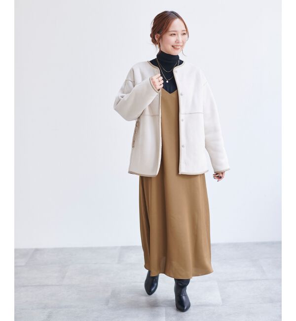 le.coeur blanc「サテンキャミワンピース」|ワンピース|