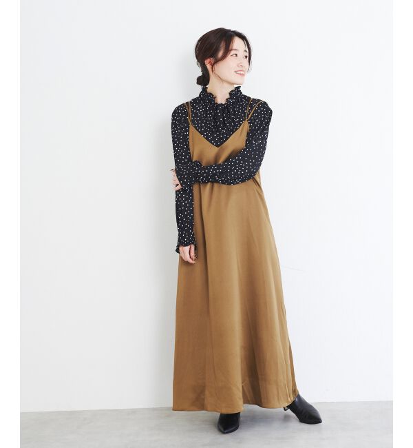 le.coeur blanc「サテンキャミワンピース」|ワンピース|