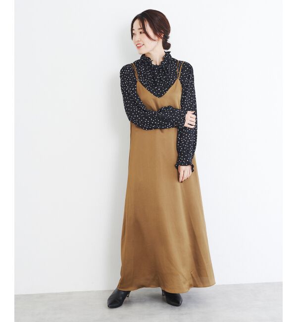 le.coeur blanc「サテンキャミワンピース」|ワンピース|