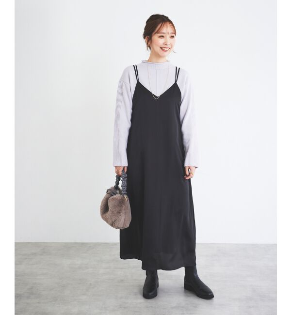 le.coeur blanc「サテンキャミワンピース」|ワンピース|