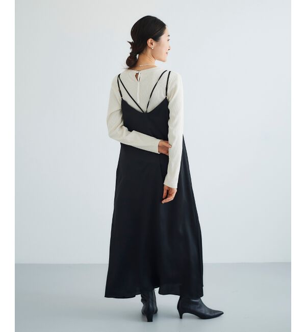 le.coeur blanc「サテンキャミワンピース」|ワンピース|