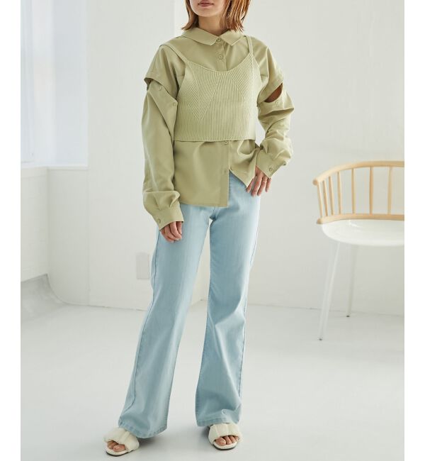 MAJESTICLEGON「ビスチェset肩あきシャツ」|シャツ・ブラウス|