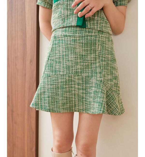 MAJESTICLEGON「カットツイードミニスカパン」|キュロット|