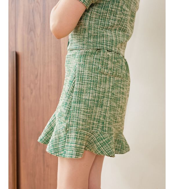 MAJESTICLEGON「カットツイードミニスカパン」|キュロット|