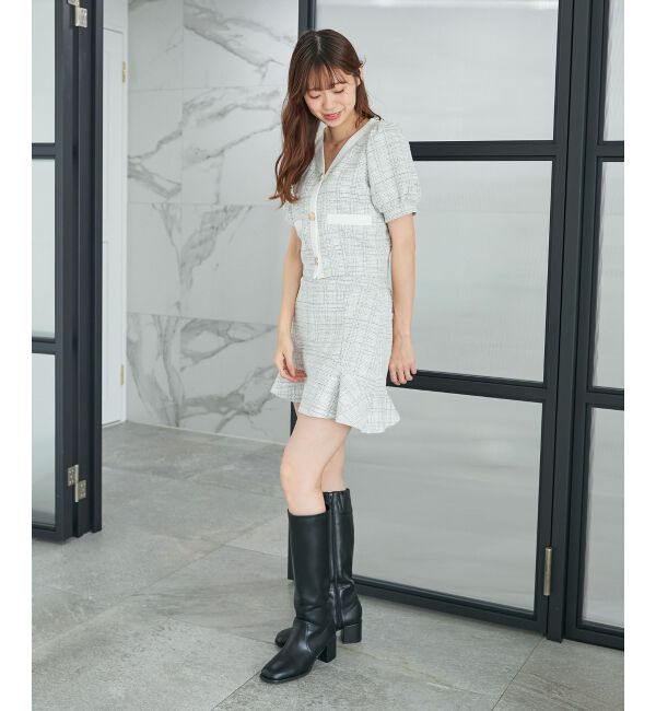 MAJESTICLEGON「カットツイードミニスカパン」|キュロット|