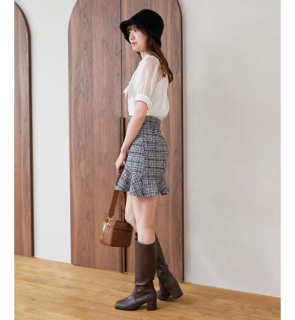 MAJESTICLEGON「カットツイードミニスカパン」|キュロット|