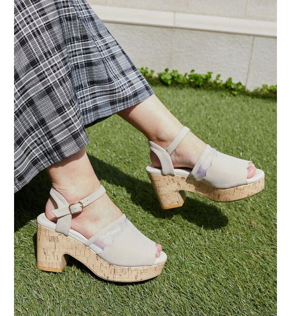  「スカラップシアーサンダル」|サンダル|アイボリー