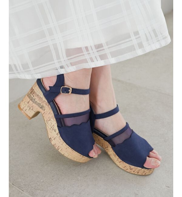  「スカラップシアーサンダル」|サンダル|