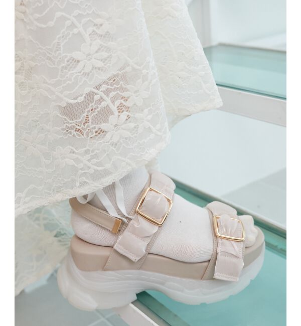  「ジェリーソールギャザースポサン」|サンダル|