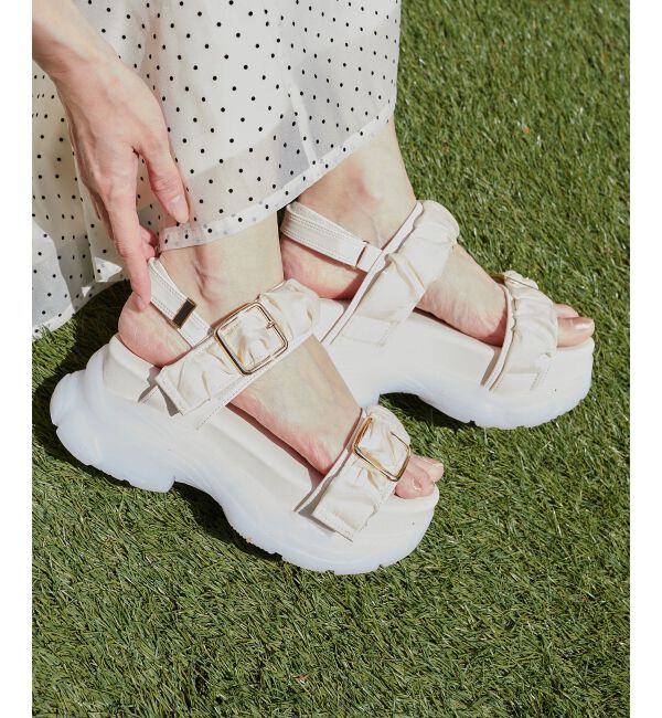  「ジェリーソールギャザースポサン」|サンダル|