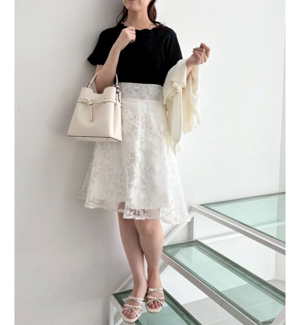  「スカラップデザイントップス」|Tシャツ・カットソー|