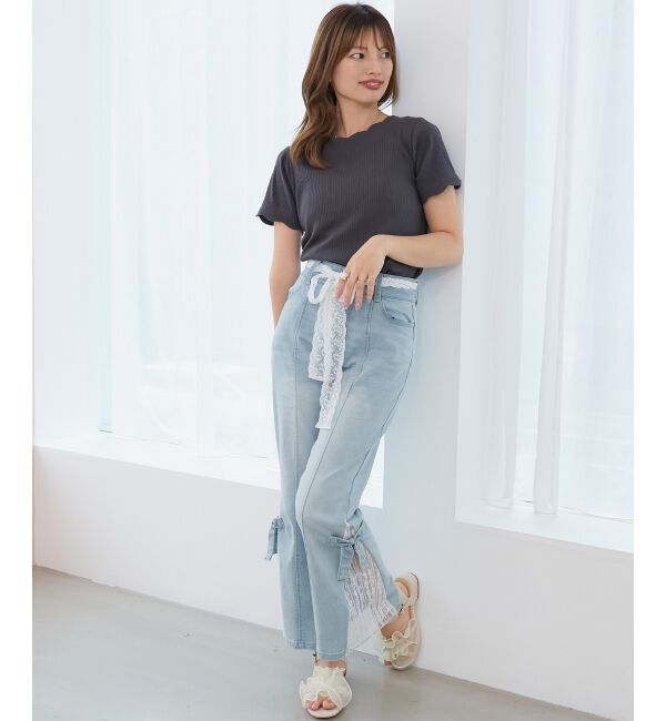  「スカラップデザイントップス」|Tシャツ・カットソー|