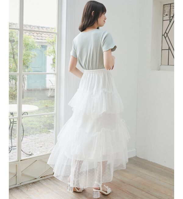  「スカラップデザイントップス」|Tシャツ・カットソー|