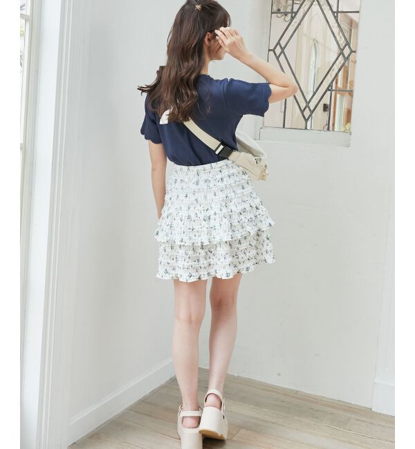  「スカラップデザイントップス」|Tシャツ・カットソー|