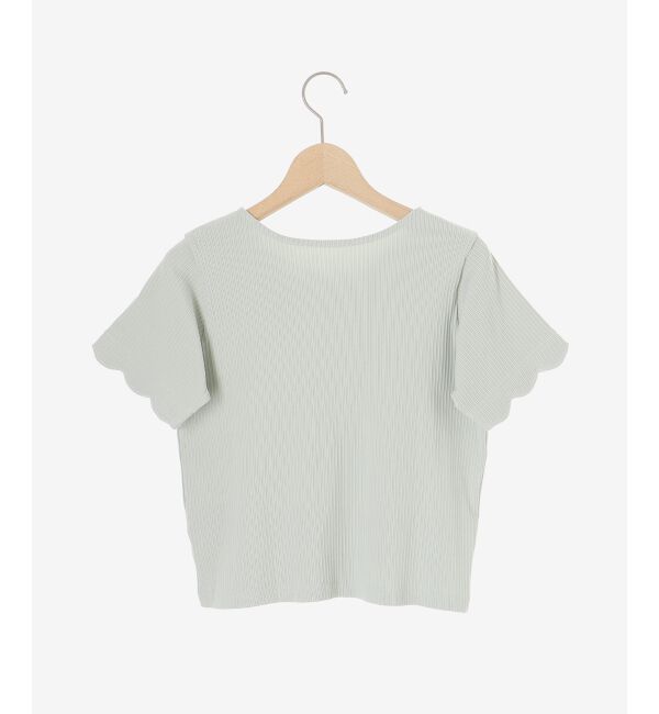  「スカラップデザイントップス」|Tシャツ・カットソー|