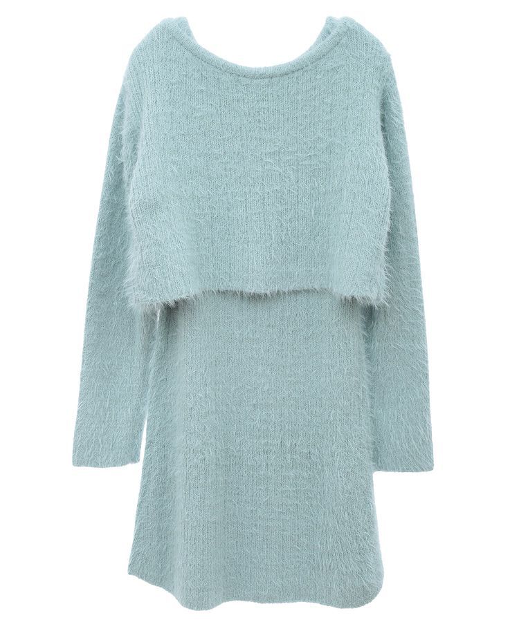 earth music&ecology「SET2点シャギーショートカーデ+ミニワンピース」|ワンピース|