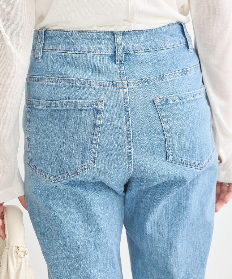 earth music&ecology「セルフカットフレアデニムパンツ」|デニム|