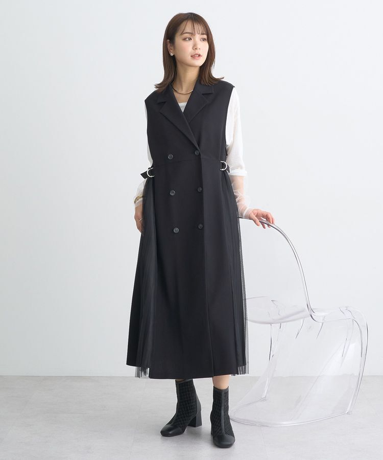 earth music&ecology「サイドプリーツジレンチ」|トレンチコート|