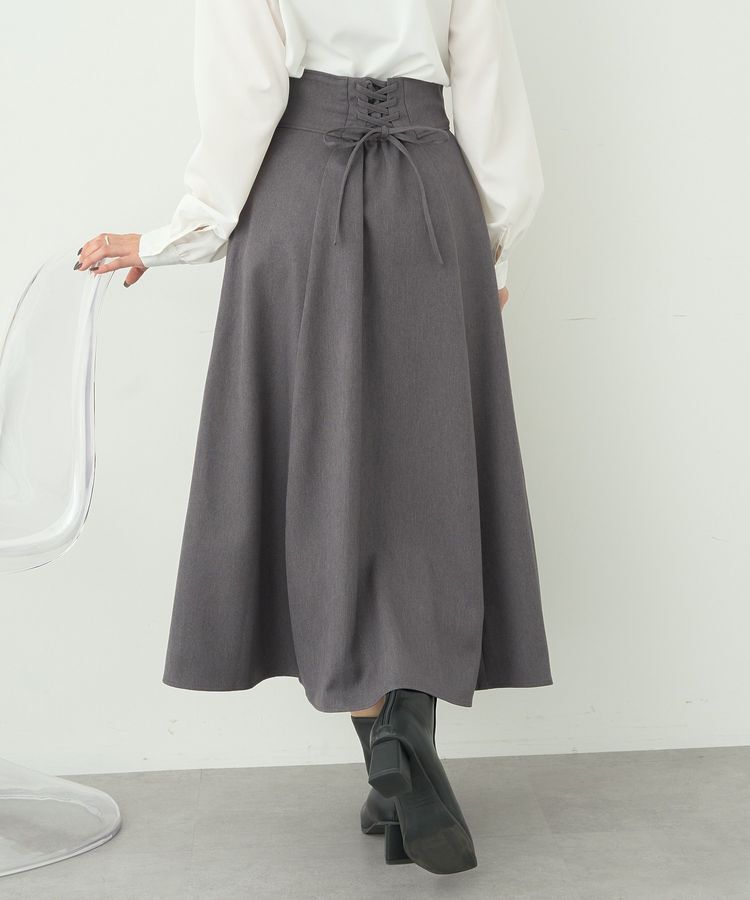 earth music&ecology「バックレースアップスカート」|フレア|
